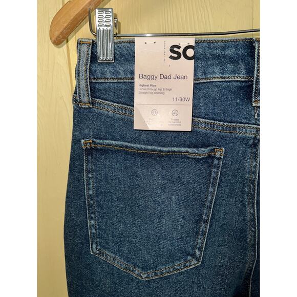 So Jeans Juniors 13 31 Baggy Dad Loose High Rise Shreds Straight Slouchy Relaxed - Picture 5 of 9